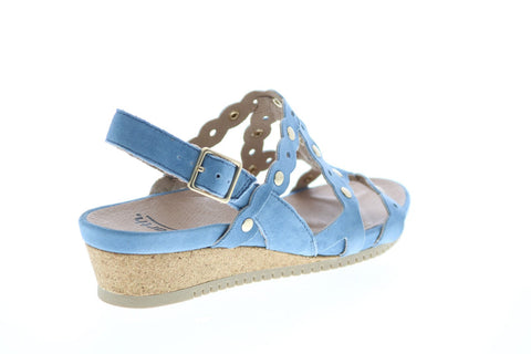 Earth Inc. Ficus Leo Suede Womens Blue Suede Slingback Sandals Shoes