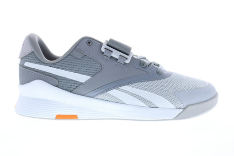 Reebok Lifter Pr II FU7983 Mens Gray Canvas Athletic Weightlifting Shoes