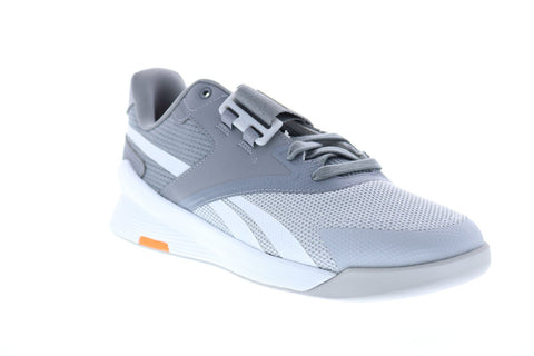 Reebok Lifter Pr II FU7983 Mens Gray Canvas Athletic Weightlifting Shoes