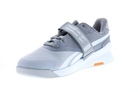 Reebok Lifter Pr II FU7983 Mens Gray Canvas Athletic Weightlifting Shoes