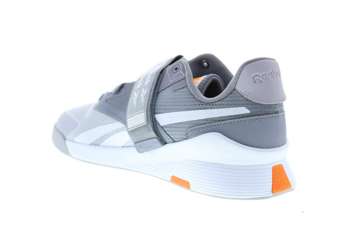 Reebok Lifter Pr II FU7983 Mens Gray Canvas Athletic Weightlifting Shoes