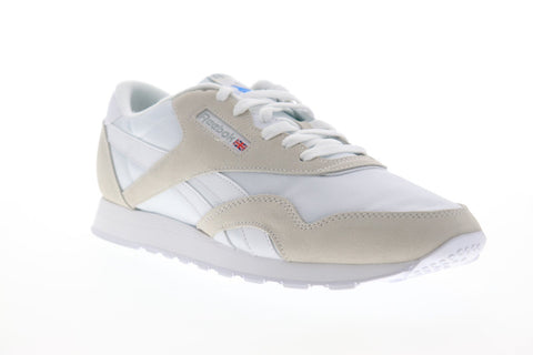 Reebok Classic Nylon FV1593 Mens White Nylon Lace Up Low Top Sneakers Shoes