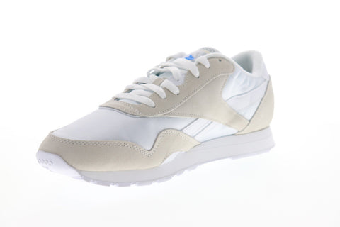 Reebok Classic Nylon FV1593 Mens White Nylon Lace Up Low Top Sneakers Shoes
