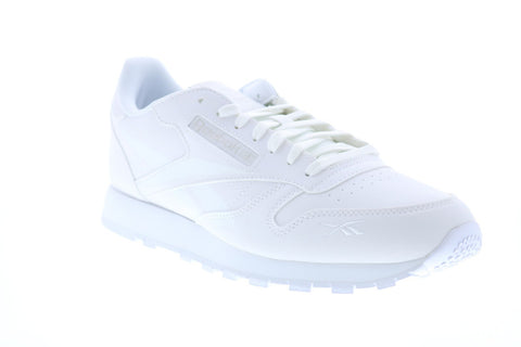 Reebok Classic Leather FV2107 Mens White Lace Up Lifestyle Sneakers Shoes