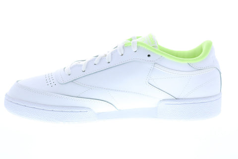 Reebok Club C 85 FV2139 Mens White Leather Lace Up Lifestyle Sneakers Shoes