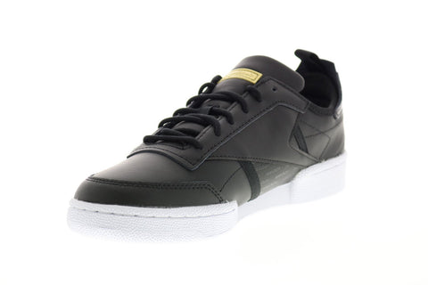 Reebok Club C Ree DUX FV3215 Mens Black Leather Lace Up Lifestyle Sneakers Shoes