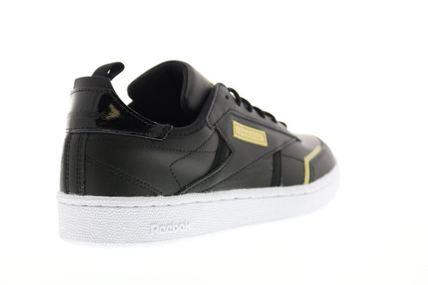 Reebok Club C Ree DUX FV3215 Mens Black Leather Lace Up Lifestyle Sneakers Shoes