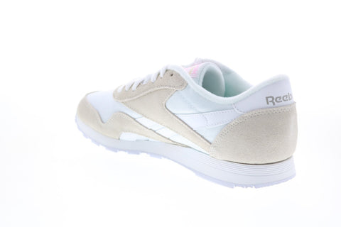 Reebok Classic Nylon FV4507 Womens White Nylon Lifestyle Sneakers Shoes