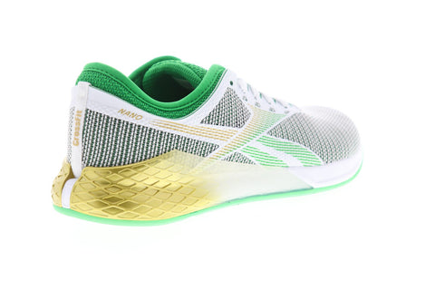 Reebok Nano 9 FV6074 Mens White Nylon Lace Up Athletic Cross Training Shoes