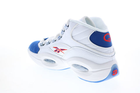 Reebok Question Mid FV7563 Mens White Leather Basketball Athletic Shoes