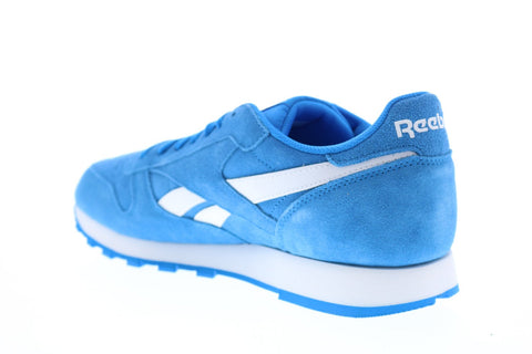 Reebok Classic Leather FV9873 Mens Blue Suede Lifestyle Sneakers Shoes