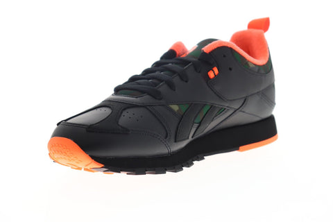 Reebok Classic Leather RC 1.0 FW2567 Mens Black Leather Low Top Sneakers Shoes