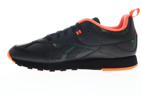 Reebok Classic Leather RC 1.0 FW2567 Mens Black Leather Low Top Sneakers Shoes