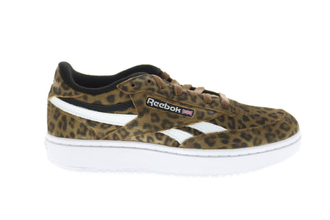 Reebok Club C Double Revenge FW7952 Womens Brown Synthetic Lifestyle Sneakers Shoes