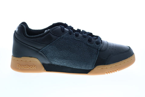 Reebok Workout Plus Nepenthes FW8461 Mens Black Leather Lifestyle Sneakers Shoes