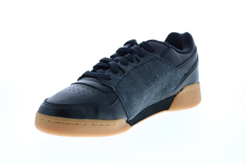 Reebok Workout Plus Nepenthes FW8461 Mens Black Leather Lifestyle Sneakers Shoes