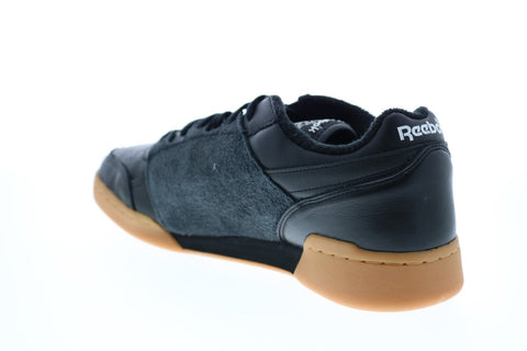 Reebok Workout Plus Nepenthes FW8461 Mens Black Leather Lifestyle Sneakers Shoes