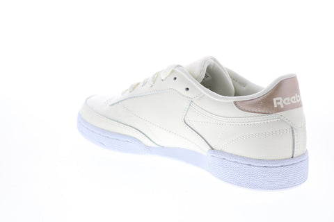 Reebok Club C 85 FX3030 Womens Beige Leather Lifestyle Sneakers Shoes