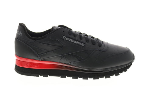 Reebok Classic Leather MU FY2760 Mens Black Leather Lifestyle Sneakers Shoes