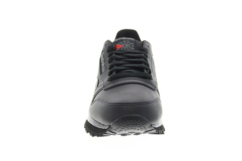 Reebok Classic Leather MU FY2760 Mens Black Leather Lifestyle Sneakers Shoes