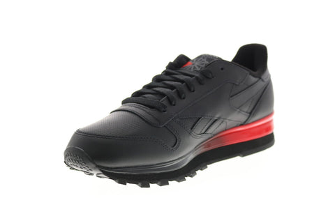 Reebok Classic Leather MU FY2760 Mens Black Leather Lifestyle Sneakers Shoes