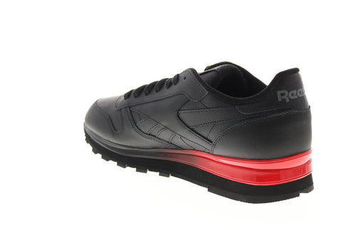 Reebok Classic Leather MU FY2760 Mens Black Leather Lifestyle Sneakers Shoes