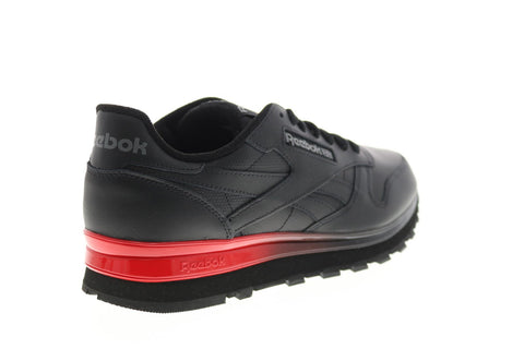 Reebok Classic Leather MU FY2760 Mens Black Leather Lifestyle Sneakers Shoes