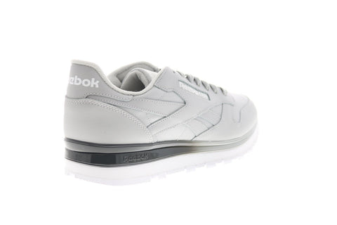 Reebok Classic Leather MU FY2761 Mens Gray Leather Lifestyle Sneakers Shoes