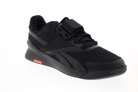Reebok Lifter PR II FY3830 Mens Black Mesh Athletic Weightlifting Shoes 
