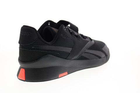 Reebok Lifter PR II FY3830 Mens Black Mesh Athletic Weightlifting Shoes 