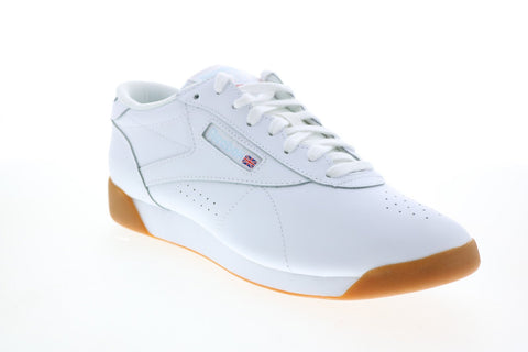 Reebok Freestyle Lo FZ2034 Womens White Leather Lifestyle Sneakers Shoes