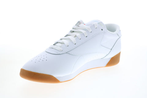 Reebok Freestyle Lo FZ2034 Womens White Leather Lifestyle Sneakers Shoes