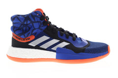 Adidas Marquee Boost Mens Blue Textile Athletic Lace Up Basketball Shoes