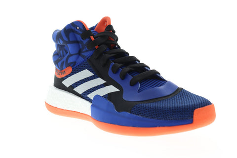 Adidas Marquee Boost Mens Blue Textile Athletic Lace Up Basketball Shoes