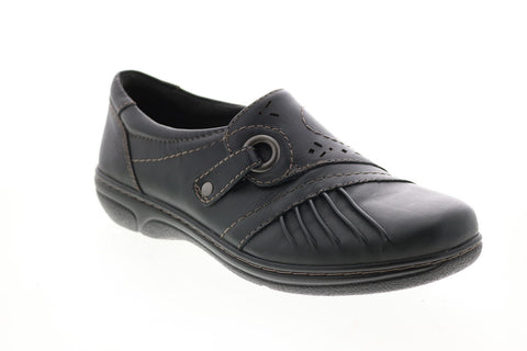 Earth Origins Glendale Gabrielle Womens Black Leather Loafer Flats Shoes