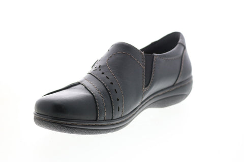 Earth Origins Glendale Gabrielle Womens Black Leather Loafer Flats Shoes