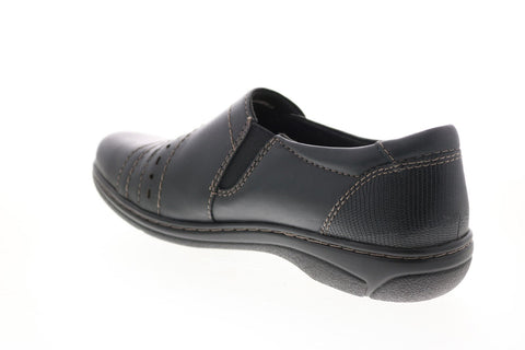 Earth Origins Glendale Gabrielle Womens Black Leather Loafer Flats Shoes