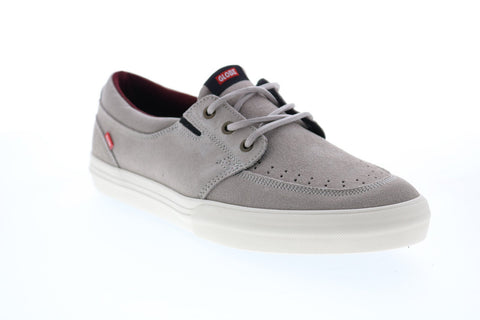 Globe Attic GBATTIC Mens Gray Suede Skate Inspired Sneakers Shoes 