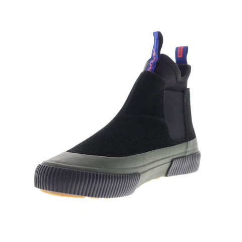 Gola Dover Explr GBDOVEREX Mens Black Suede Slip On Athletic Skate Shoes