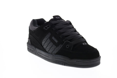 Globe Fusion Mens Black Nubuck Synthetic Skate Inspired Sneakers Shoes