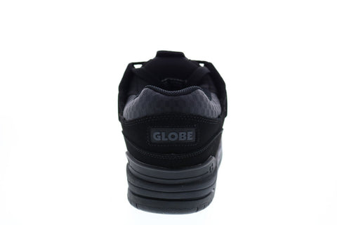 Globe Fusion Mens Black Nubuck Synthetic Skate Inspired Sneakers Shoes
