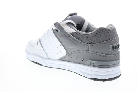 Globe Fusion GBFUS Mens White Leather Skate Inspired Sneakers Shoes