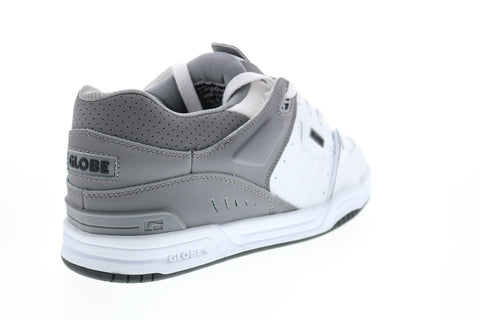 Globe Fusion GBFUS Mens White Leather Skate Inspired Sneakers Shoes