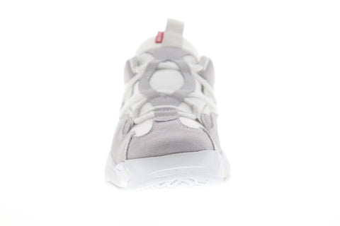 Globe Option Evo GBOPTIONE Mens Gray Beige Suede Lace Up Athletic Skate Shoes