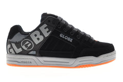 Globe Tilt Mens Black Nubuck Athletic Lace Up Skate Shoes