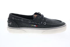 Lugz Gulf Linen GHMGULFT-068 Mens Gray Canvas Loafers & Slip ons Boat Shoes