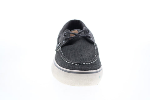 Lugz Gulf Linen GHMGULFT-068 Mens Gray Canvas Loafers & Slip ons Boat Shoes