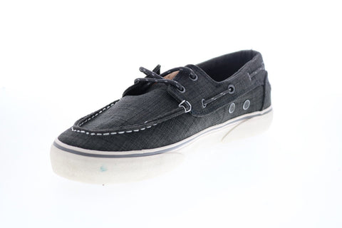 Lugz Gulf Linen GHMGULFT-068 Mens Gray Canvas Loafers & Slip ons Boat Shoes