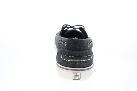 Lugz Gulf Linen GHMGULFT-068 Mens Gray Canvas Loafers & Slip ons Boat Shoes
