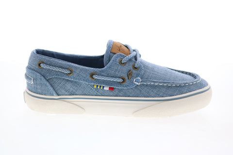 Lugz Gulf Linen GHWGULFT-436 Womens Blue Loafers & Slip ons Boat Shoes